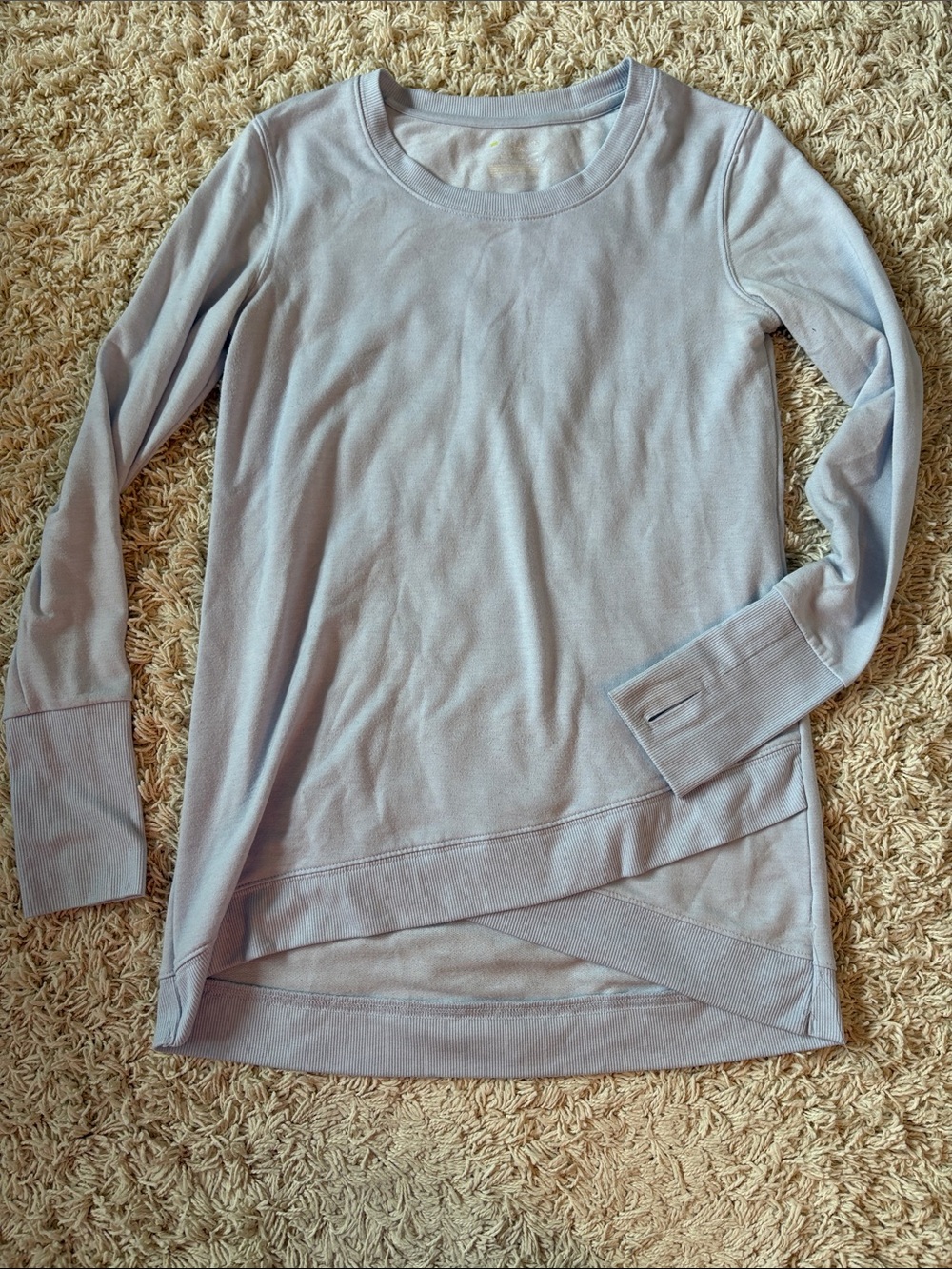 tek gear Pale Blue Long Sleeve Crewneck Top